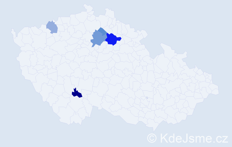 Příjmení: 'Pechota', počet výskytů 14 v celé ČR
