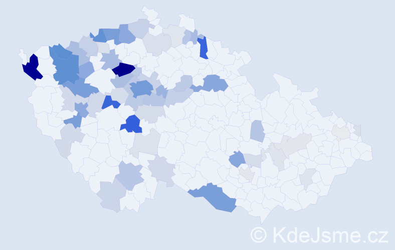 Příjmení: 'Wild', počet výskytů 220 v celé ČR