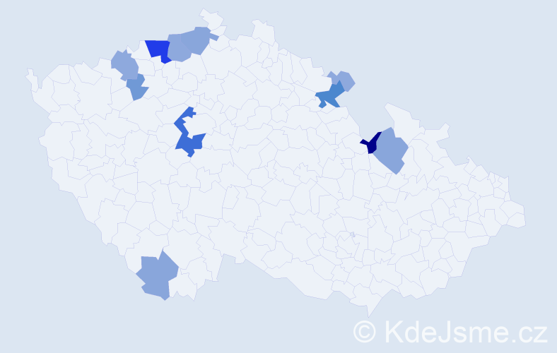 Příjmení: 'Grežo', počet výskytů 36 v celé ČR