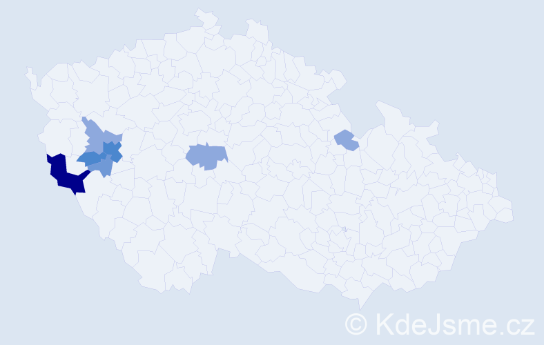 Příjmení: 'Radlinger', počet výskytů 17 v celé ČR