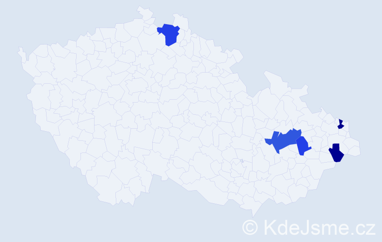 Příjmení: 'Laner', počet výskytů 10 v celé ČR