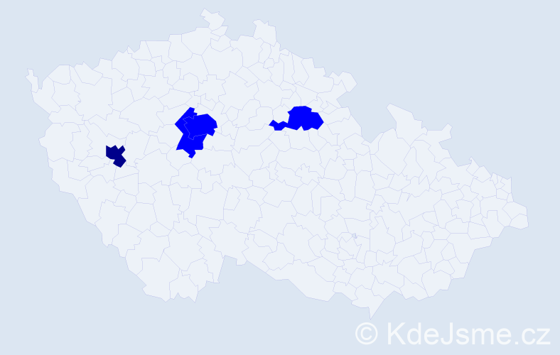 Příjmení: 'Rogerová', počet výskytů 5 v celé ČR