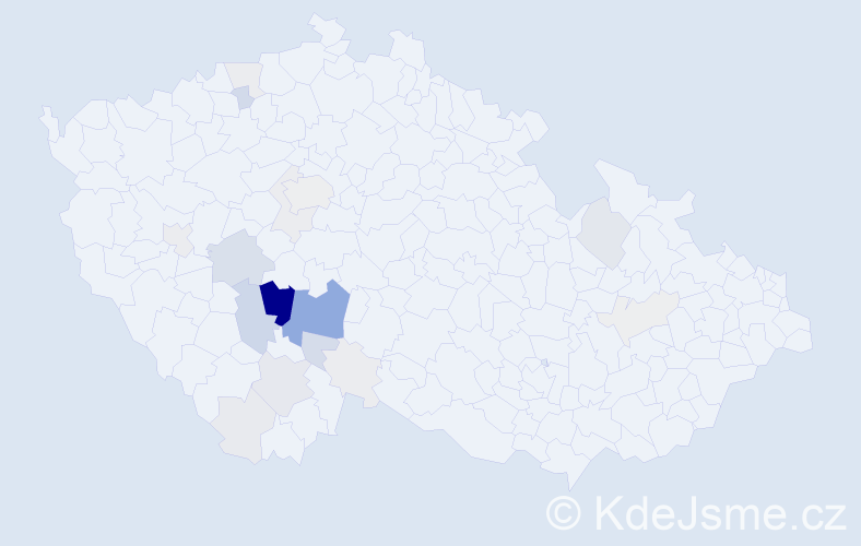 Příjmení: 'Faladová', počet výskytů 88 v celé ČR