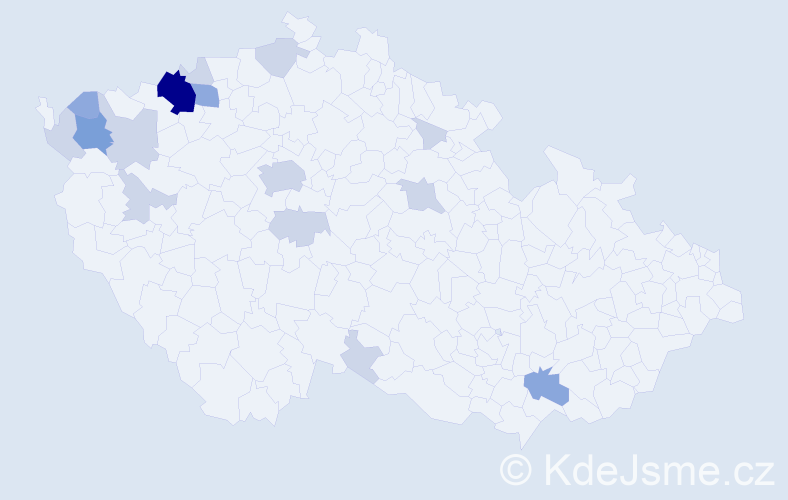 Příjmení: 'Kämpfová', počet výskytů 35 v celé ČR
