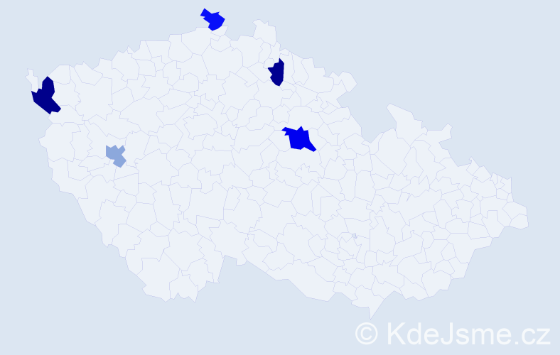 Příjmení: 'Wagneterová', počet výskytů 8 v celé ČR