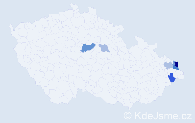 Příjmení: 'Parchanski', počet výskytů 16 v celé ČR
