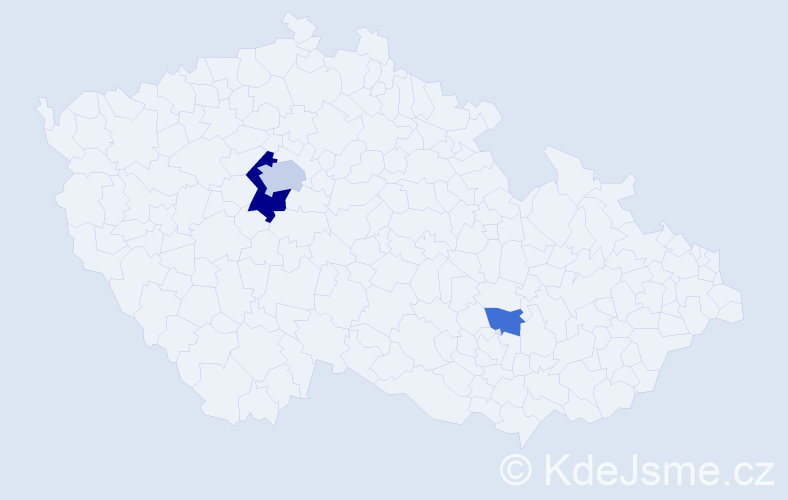 Příjmení: 'Baubín', počet výskytů 6 v celé ČR