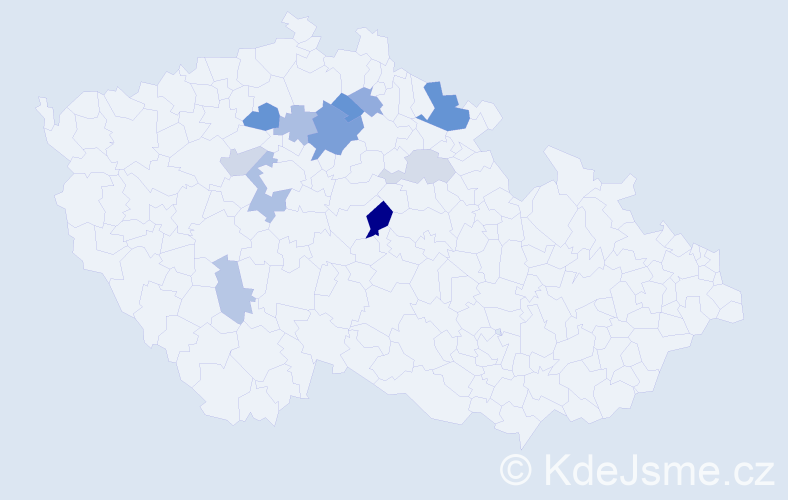 Příjmení: 'Landr', počet výskytů 22 v celé ČR