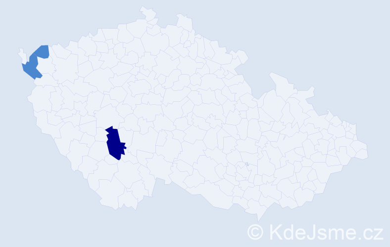 Příjmení: 'Motzbäuchlová', počet výskytů 5 v celé ČR