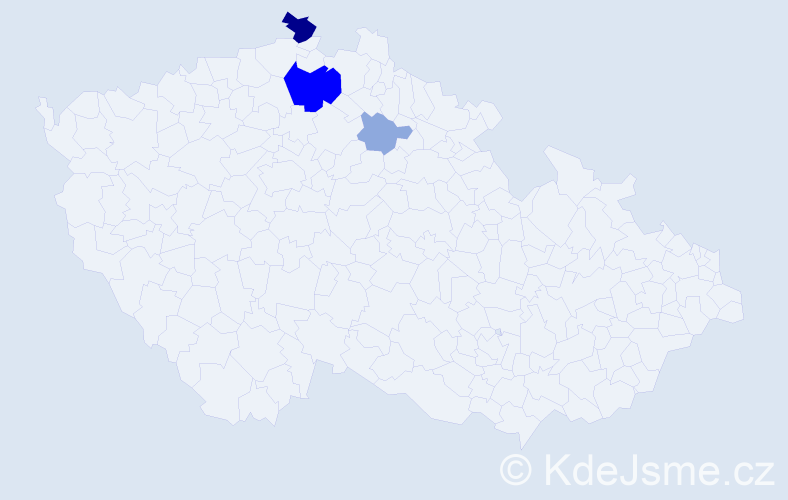Příjmení: 'Gyečuk', počet výskytů 13 v celé ČR