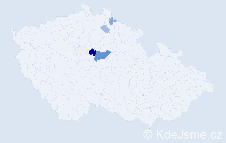 Příjmení: 'Filounová', počet výskytů 13 v celé ČR
