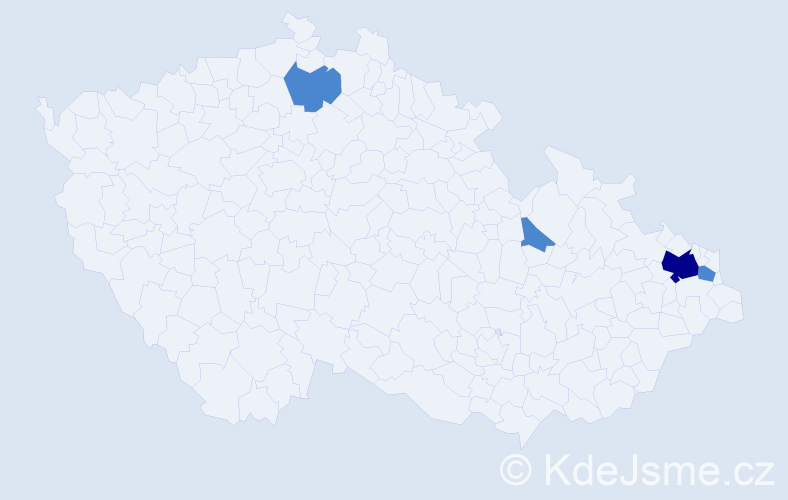 Příjmení: 'Papučiková', počet výskytů 6 v celé ČR