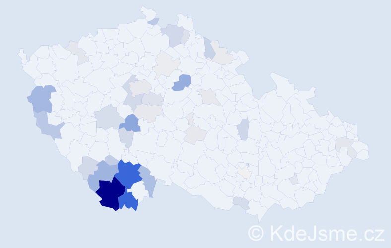 Příjmení: 'Bürgerová', počet výskytů 181 v celé ČR