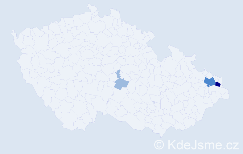 Příjmení: 'Obajtková', počet výskytů 7 v celé ČR