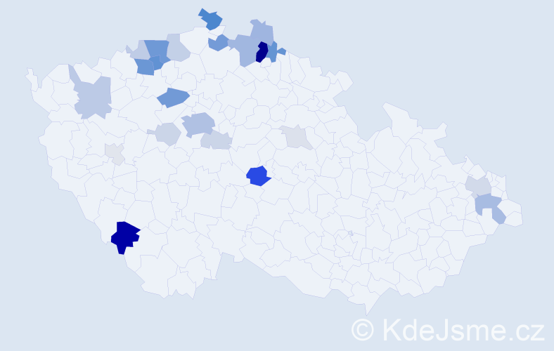 Příjmení: 'Appeltová', počet výskytů 87 v celé ČR