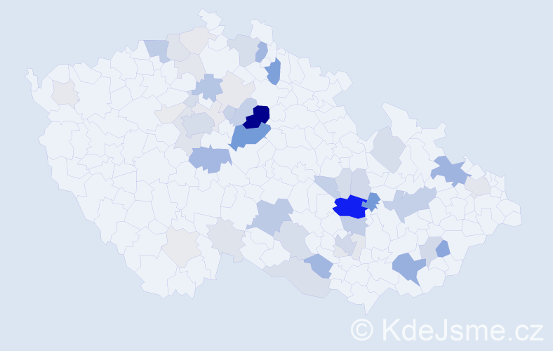 Příjmení: 'Paroulek', počet výskytů 174 v celé ČR