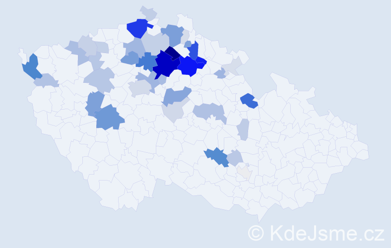 Příjmení: 'Kolocová', počet výskytů 161 v celé ČR