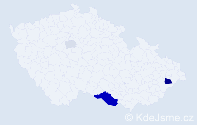 Příjmení: 'Kasprzycki', počet výskytů 4 v celé ČR