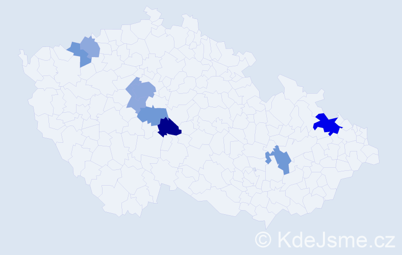 Příjmení: 'Selingrová', počet výskytů 20 v celé ČR
