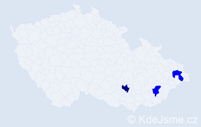 Příjmení: 'Černoevičová', počet výskytů 4 v celé ČR