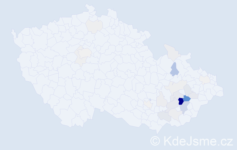 Příjmení: 'Barot', počet výskytů 99 v celé ČR