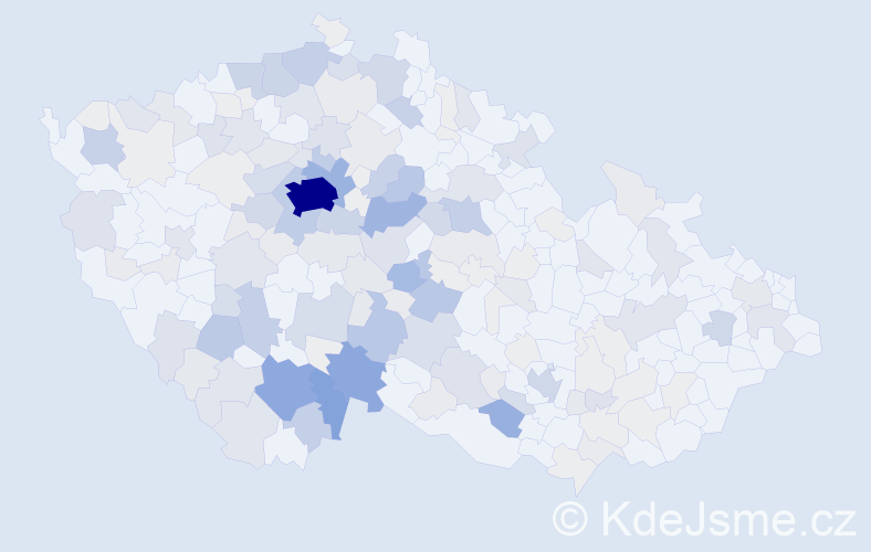 Příjmení: 'Bašta', počet výskytů 758 v celé ČR