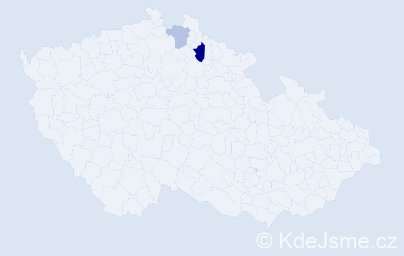 Příjmení: 'Krystanová', počet výskytů 3 v celé ČR