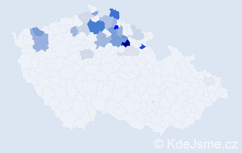 Příjmení: 'Rejf', počet výskytů 55 v celé ČR