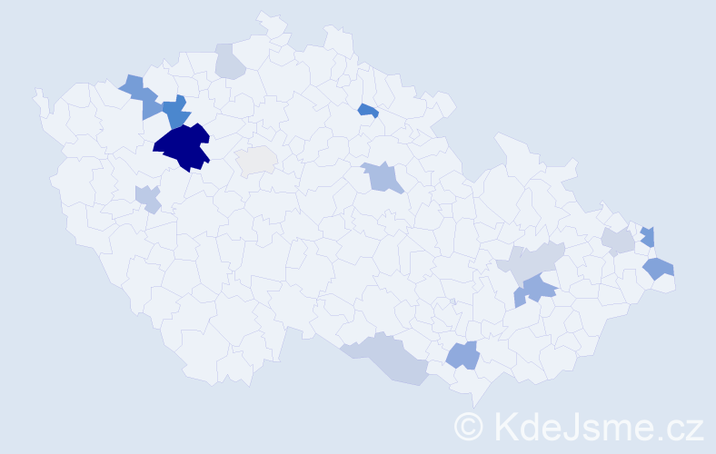 Příjmení: 'Králičková', počet výskytů 31 v celé ČR