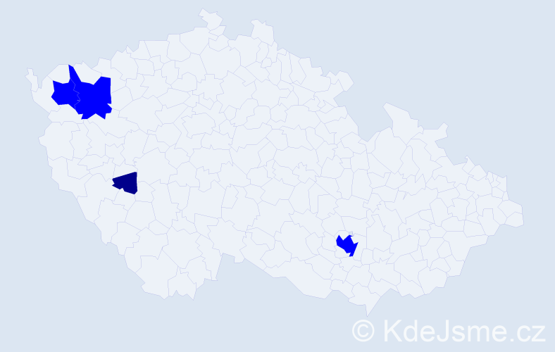 Příjmení: 'Kohlenberger', počet výskytů 5 v celé ČR