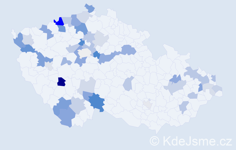 Příjmení: 'Ďurčo', počet výskytů 98 v celé ČR