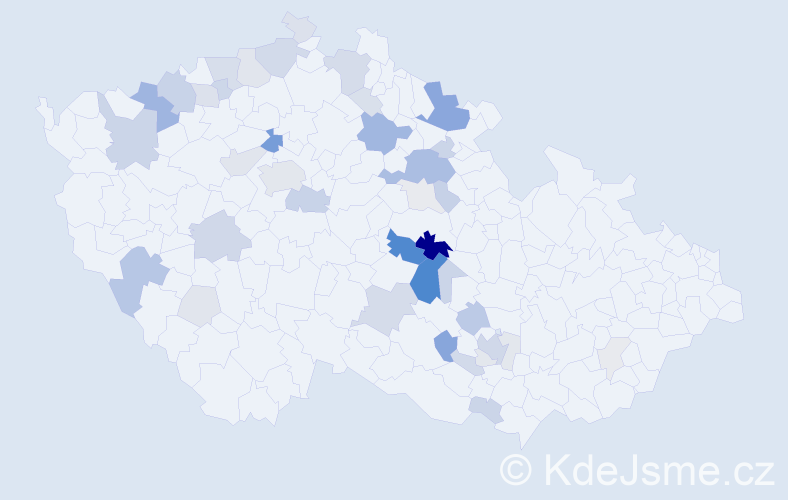 Příjmení: 'Hamák', počet výskytů 146 v celé ČR