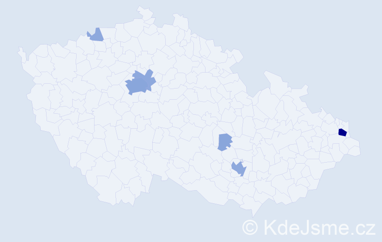 Příjmení: 'Vasilko', počet výskytů 16 v celé ČR