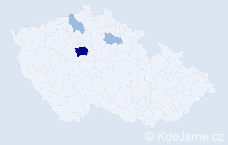 Příjmení: 'Holveková', počet výskytů 8 v celé ČR