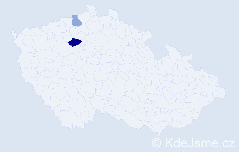 Příjmení: 'Miltr', počet výskytů 6 v celé ČR