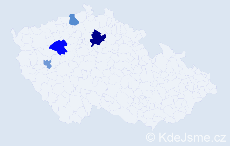 Příjmení: 'Solcer', počet výskytů 5 v celé ČR