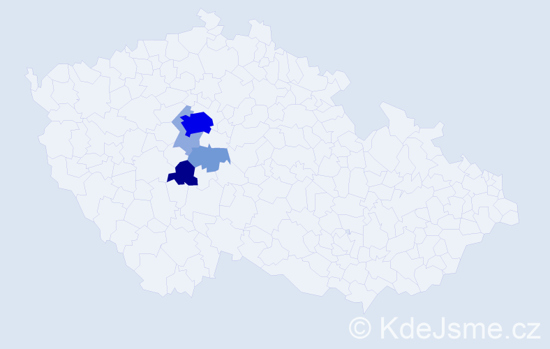 Příjmení: 'Chyle', počet výskytů 14 v celé ČR