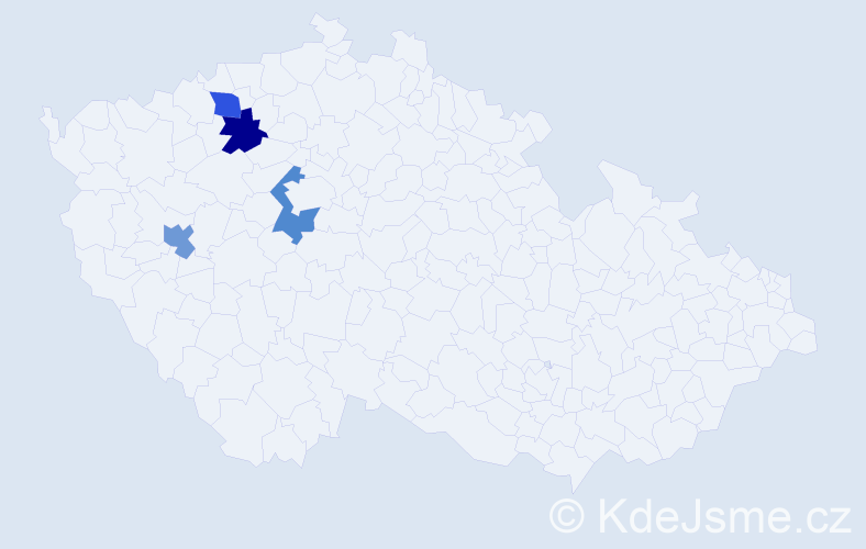 Příjmení: 'Gonev', počet výskytů 4 v celé ČR