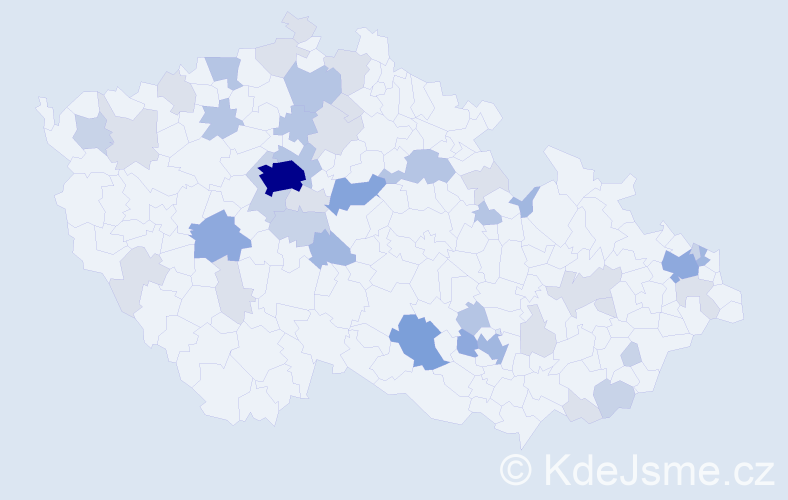 Příjmení: 'Palko', počet výskytů 121 v celé ČR