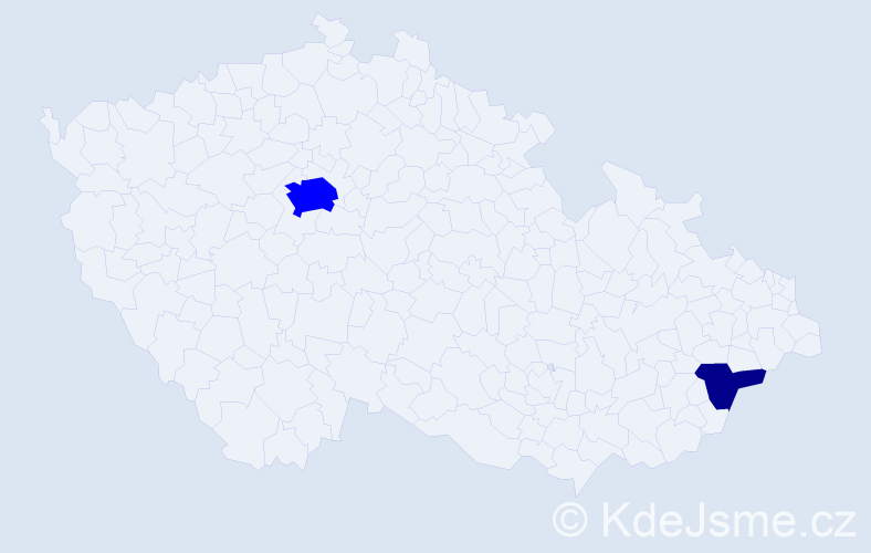 Příjmení: 'Kostárová', počet výskytů 3 v celé ČR