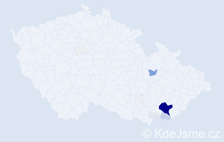 Příjmení: 'Běhávková', počet výskytů 55 v celé ČR