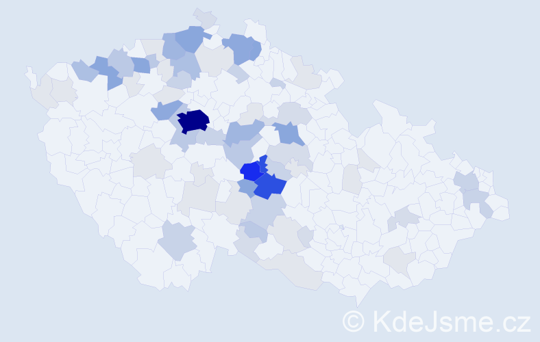 Příjmení: 'Choutková', počet výskytů 248 v celé ČR
