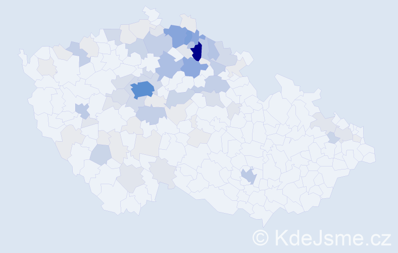 Příjmení: 'Dolenská', počet výskytů 314 v celé ČR