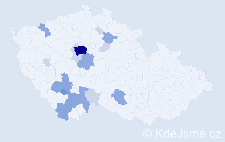 Příjmení: 'Činátlová', počet výskytů 50 v celé ČR