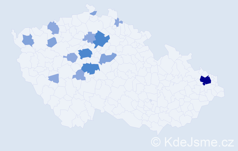 Příjmení: 'Anyalai', počet výskytů 34 v celé ČR