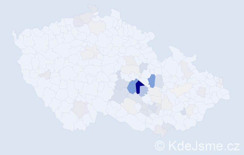 Příjmení: 'Drdlová', počet výskytů 216 v celé ČR
