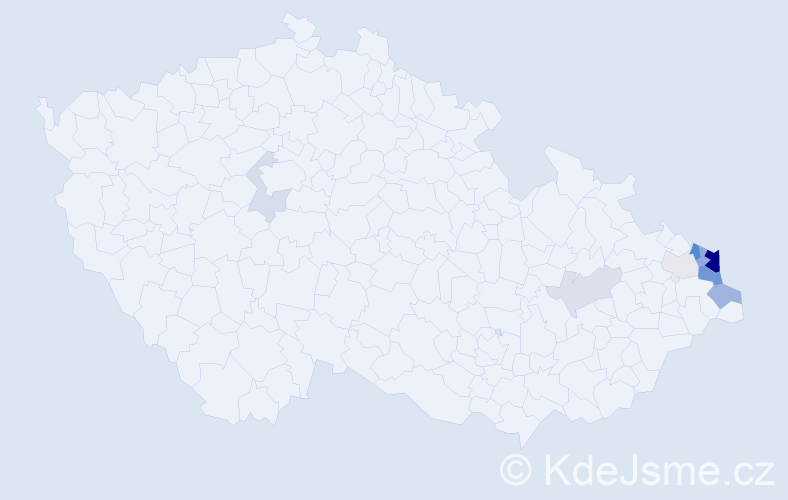 Příjmení: 'Kwiczalová', počet výskytů 33 v celé ČR