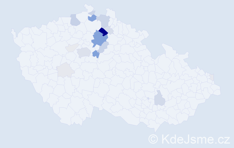 Příjmení: 'Studničný', počet výskytů 67 v celé ČR