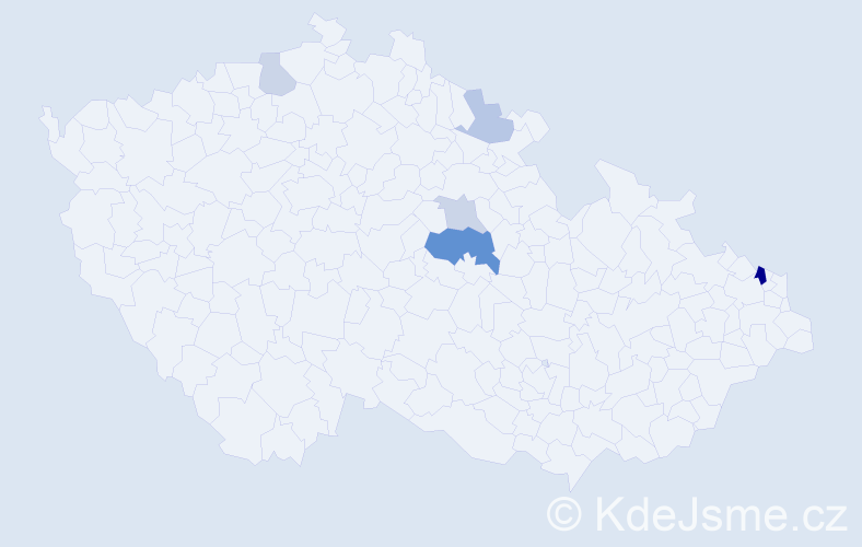 Příjmení: 'Nadhajská', počet výskytů 11 v celé ČR