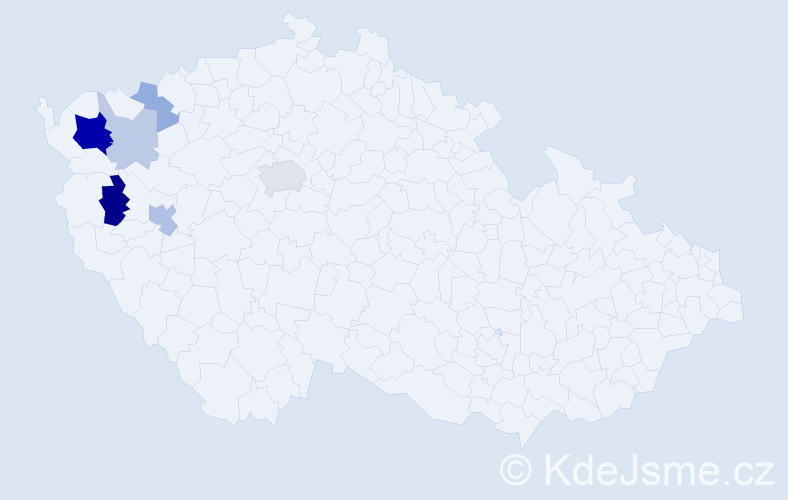 Příjmení: 'Kiprov', počet výskytů 17 v celé ČR
